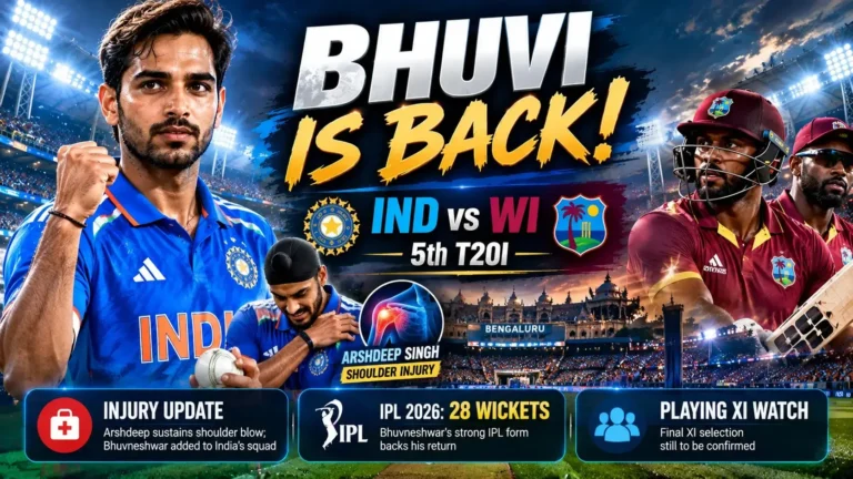 Bhuvneshwar Kumar returns to India’s T20I squad